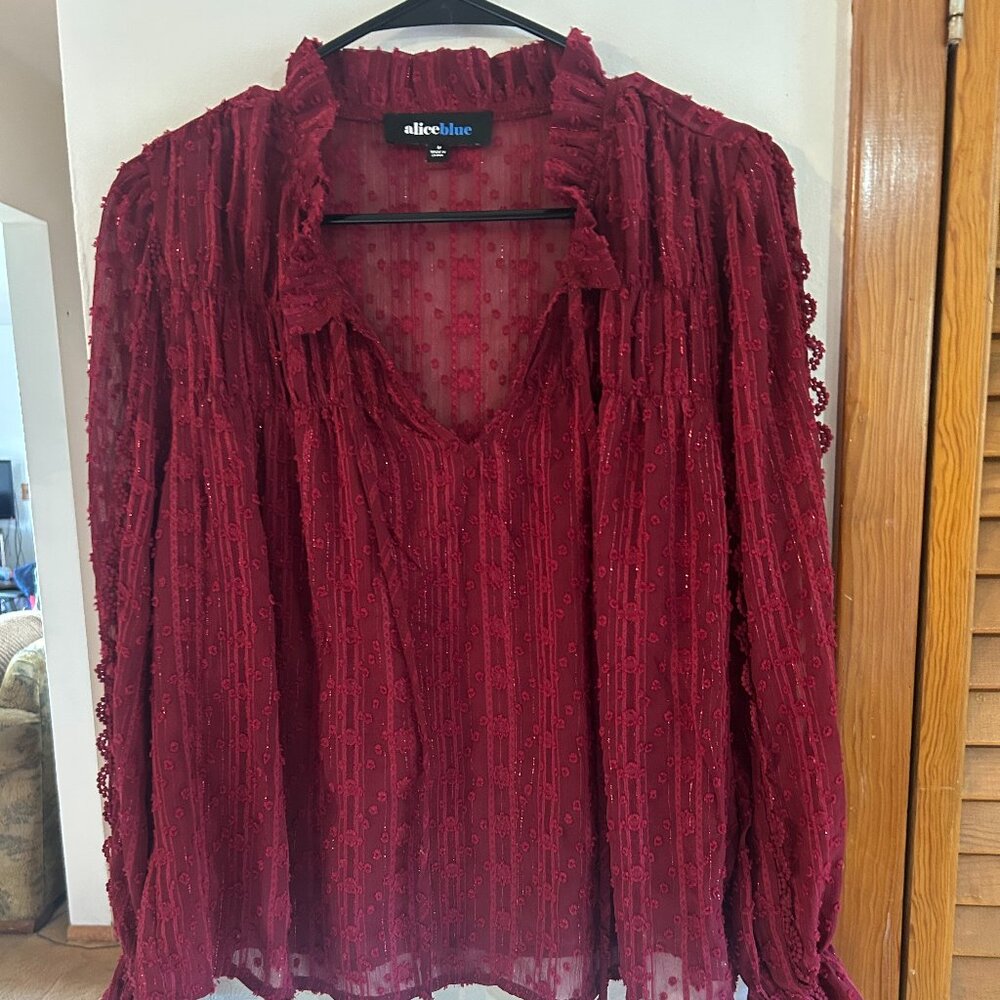 Aliceblue burgundy blouse-M